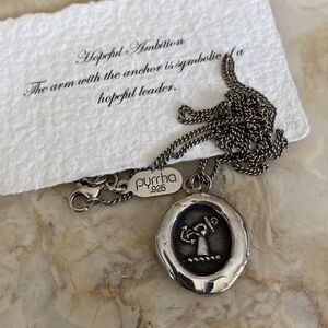 Pyrrha Hopeful Ambition Sterling Silver Unisex Talisman Necklace